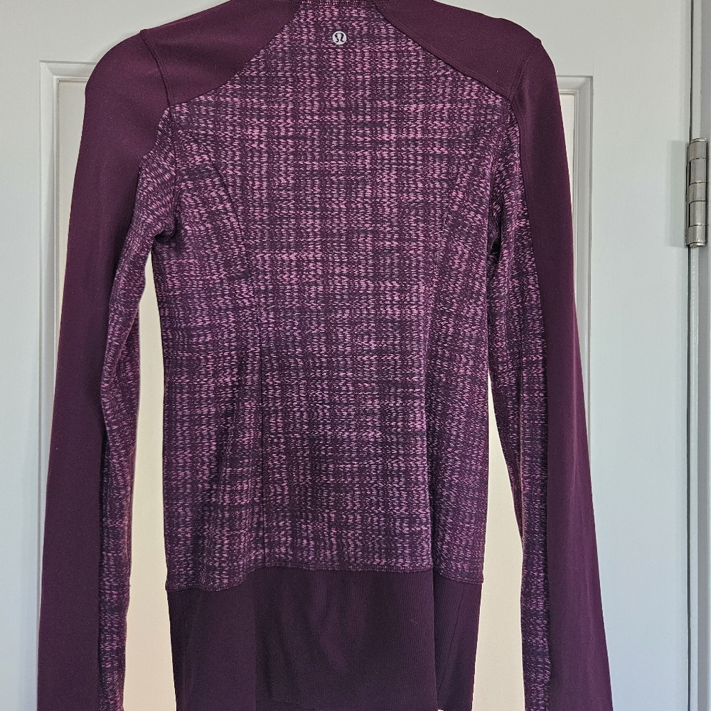 LULULEMON Zip Up Jacket - Raspberry, Wine, Plaid - Picture 4 of 6